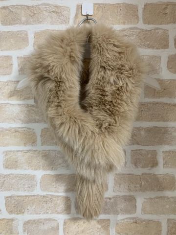 A1-44 Alexander McQueen アレキサンダー マックイーン リアル ファー ティペット マフラー ショール ドレス イタリア製 ファーマフラー