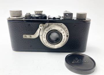 【1円スタート】☆カメラ☆ ◆ヴィンテージ品◆　Leica　A型　ブラック　レンジファインダー　Leitz　Elmar　1:3.5　F=50　ライカ