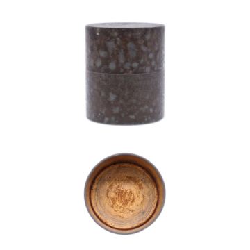 古錫 塗金 斑紋 茶筒 茶道具 錫製品 茶入 唐物 夢工房 煎茶道具 茶心壺 時代物