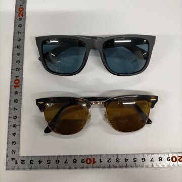 Ray-Ban レイバン サングラス 2点セット ウェイファーラー型 ボストン型 ブルー系 ブラウン系レンズ 中古 3608718 3608718