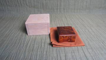 欅上杢、香合、小箱、小物入れ、拭き漆、手作り