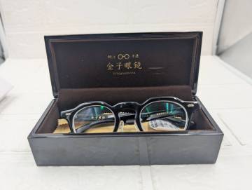 #403　1000円～★金子眼鏡 メガネ KC-93　BK　46□24-146　美品