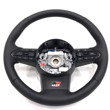 1円 TOYOTA トヨタ GRヤリス カローラ GXPA16 Yaris 後期 本革巻き 3本スポーク ステアリングホイール ジャンク