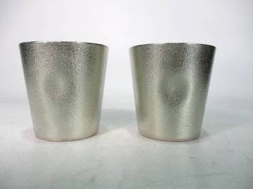 純錫　NOUSAKU　能作　錫100％　総重量 約633g　NAJIMI　タンブラー２点セット　未使用　酒器　食器