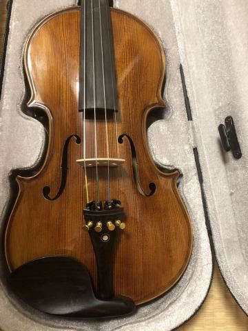 詳細不明 フルサイズ バイオリン 4/4 ヴァイオリン ケース付き ノーラベル