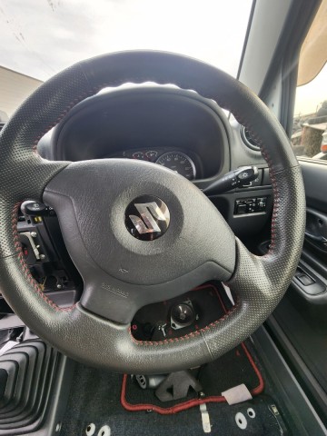 ジムニー　JB23W 　7型　純正　赤ステッチ　ステアリング　程度よし　売り切り