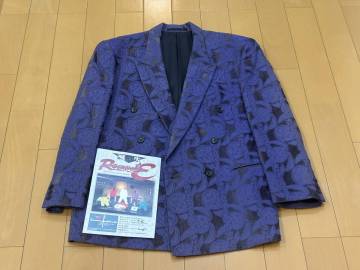 ＜中古品＞　矢沢永吉　Rockin'E　ステージ衣装　紫　1991　Ｌ　（ジャケットのみ）