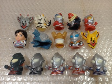 年代物SDウルトラマン倶楽部レトロソフビ指人形コレクションフィギュアセット旧ユタカ食玩ガチャプライズHGウルトラマンティガダイナ編Cset