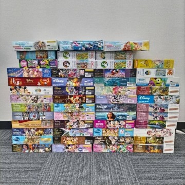 R621-W6-3773【ゆうパック2個口】 ジグソーパズル ディズニー ミッキー&ミニー スヌーピー スプラトゥーン 他 50点まとめセット IH