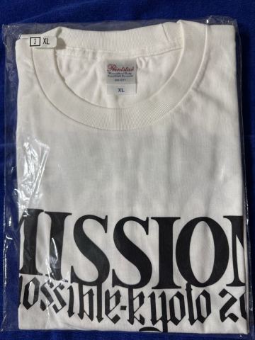 【未使用】京都大作戦　Tシャツ（白）XLサイズ、、ロック　フェスティバル　ロックT　10-feet　MISSION IMPOSSIBLE