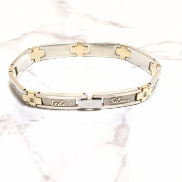 27g レダシルマ LEDA SILMA ブレスレット アクセサリー テニス　コンビ di 10K 金使用 メンズ レディース シルバー ゴールド