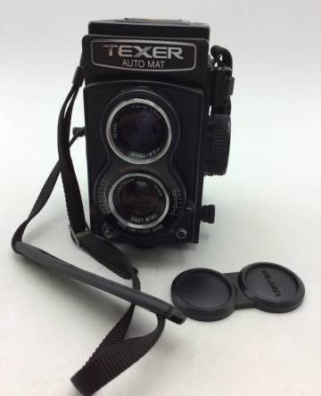 PP53□【動作/精度未確認】二眼カメラ TEXER テクサ AUTO MAT TWIN LENS 1:2.8 75mm 1:3.5 75mm 現状品 ジャンク品