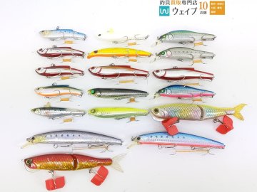 メガバス ドッグ-X SW 1/4oz、OSP ルドラ 130-S、アイマ アムズデザイン サスケ SS-95、バスデイ レンジバイブ 70ES 他 計18点