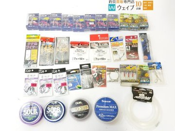 ヴァンフック サーベルフッカーTH-11、ジャッカル アンチョビ 太刀魚フック、ダイワ 鏡牙フックSS 他ワイヤー リーダー等 計33点