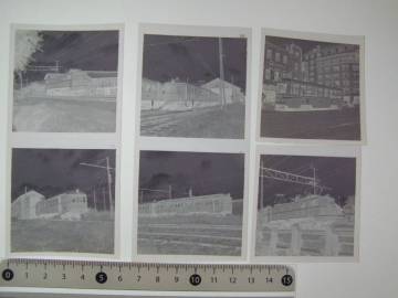 (B23)734 写真 古写真 鉄道 鉄道写真 札幌 定山渓鉄道 札幌市電 ED5002 ED5001 フィルム ネガ 6&times;6㎝ まとめて 6コマ 鉄道資料