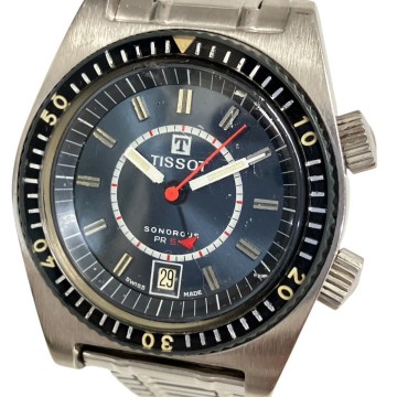 G014-W13-3208◎ TISSOT ティソ メンズ腕時計 Sonorous PR516 手巻き MT ラウンド 回転ベゼル アラーム ダイバーズ ヴィンテージ 稼働 KA