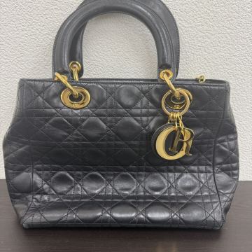 Dior レディディオール ハンドバッグ カナージュ ブラック　ラム？