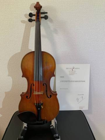 古い　フランス　4/4　フルサイズ　バイオリン　虎杢