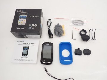 GARMIN ガーミン サイクルコンピューター EDGE 1000J + スピードセンサー/ケイデンスセンサー/説明書/元箱付 ∽ 74A57-8