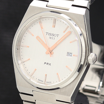 1円 保/箱付 稼働 良品 ティソ PRX T137410 QZ シルバー文字盤 メンズ腕時計 2011000 1MGY SMZ
