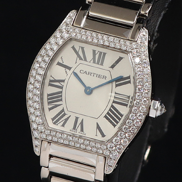 1円 保/箱付 稼働 美品 カルティエ トーチュ WA5049W9 2644 18199CE ダイヤ 手巻 K18/750/133.2ｇ レディース腕時計 0044671 9ECT ABC KMR