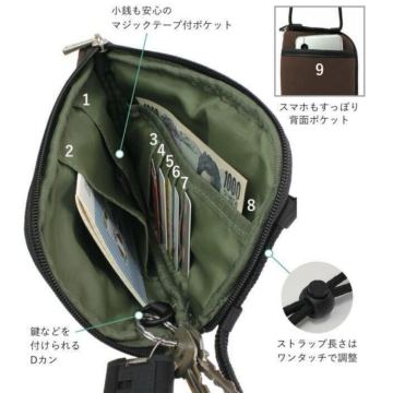 新品　大特価　SALE ショルダーポーチ 2way お財布　スマホケース　ショルダーバッグ レッド