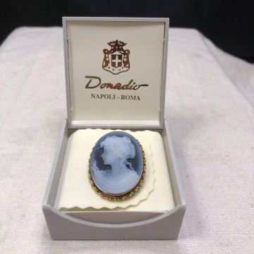 カメオ ブローチ ペンダントトップ 585 刻印あり 14金 イエローゴールド Donadio ドナディオ アクセサリー 貴金属 総重量5.4g ケース付き