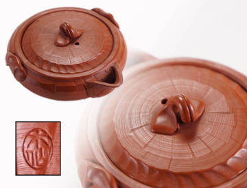 茶の器特集◆常滑焼 名工 杉江木仙 造 手捻り 宝瓶 在銘◆煎茶道具 茶器 泡瓶 急須 古美術 うぶ買取品 旧家蔵出し　NS1825