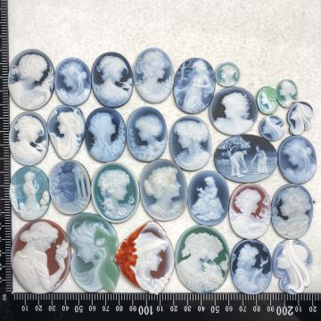 作家物多数!!☆ストーンカメオおまとめ248.7g☆j 約1243.5ct stone cameo ブローチ 彫刻 Schmidt H.P.Muller F.W.Klien Erwin Pauly w4す50