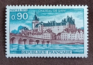 フランス　1973.8.18 ジアン城　1完　観光　風景　景色　建物　建造物　建築　景観　名所　未使用糊あり