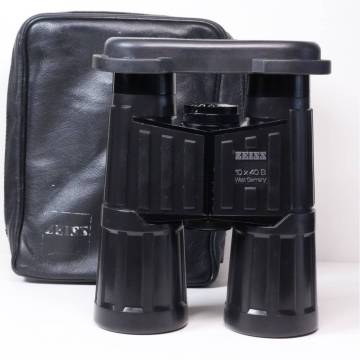 07) ZEISS ツァイス 10&times;40 B 双眼鏡 West Germany 西ドイツ製 専用ケース付き ブラック 黒