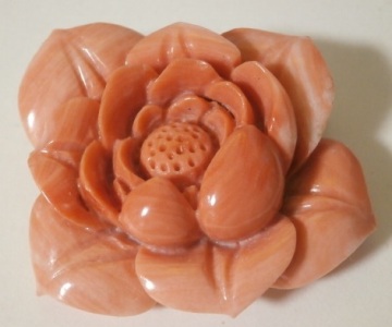 桃色珊瑚ブローチ 薔薇モチーフ シルバー枠 ペンダントトップ 2way仕様 Silver製 桃色サンゴ ピンク 昭和レトロ アンティーク 