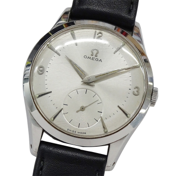 １円〜 オメガ OMEGA 2750.4 Cal.266 時計 メンズ ブランド スモールセコンド 手巻き ステンレス SS レザー (v0093362100)