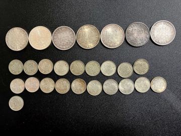 銀貨幣 100円銀貨 20枚 1000円銀貨 7枚 記念硬貨 稲穂 オリンピック 鳳凰 日本 古銭 銀貨 東京オリンピック 【総額面&yen;9000】