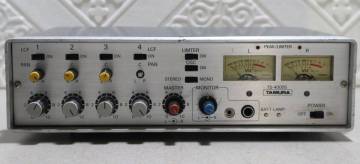 A1899 P' TAMURA タムラ TS-4000S 4ch ポータブルミキサー AC100V 50/60Hz 6VA DC006PX3 VUメーター リミッター ファンタム 中古 動作良好