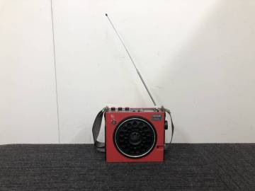 National Panasonic RF-888 クーガー　COUGAR 3バンド　ラジオ　通電　FM MW　受信確認OK　レッドカラー　写真追加有