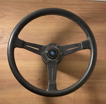 NARDI ステアリング レザー ナルディ Torino 直筆サイン入り ホーンボタン付