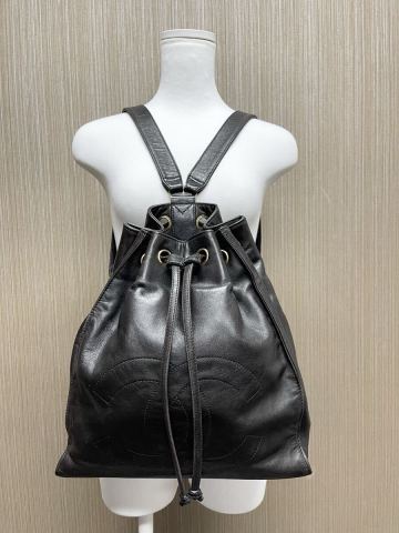 極美品！1000円～正規品 CHANEL シャネル ビックココマーク リュックサック ラムスキン シリアルシールあり ヴィンテージ