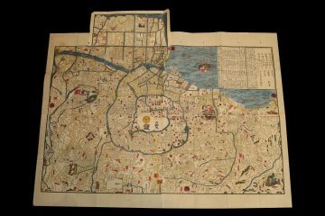 T583　古地図　泰平御江戸絵図　木版画　アンティーク　古道具　古書　和書　古文書