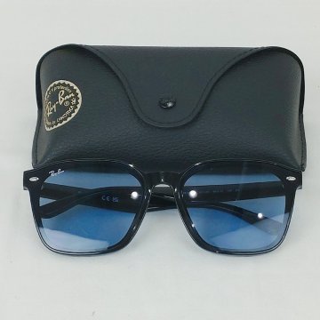 Ray-Ban　サングラス　RB 4392D　ブルー　黒ぶち　度なし　66□17-145　ケースあり　レイバン