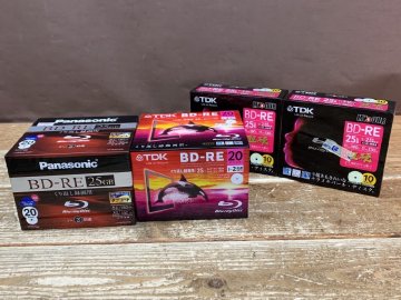 【YZ-0467】1円 未開封 TDK BD-RE 25GB/Panasonic BD-RE 25GB くり返し録画用 Blu-ray Disc まとめ 合計60枚セット【千円市場】