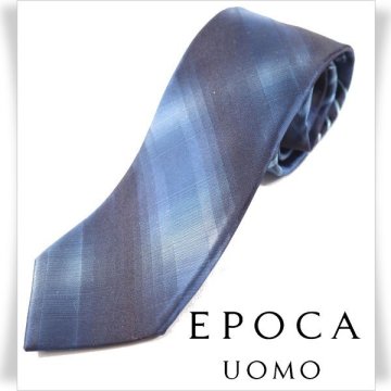 新品1円～★定価1.4万 エポカ ウォモ EPOCA UOMO 日本製 シルク絹100% ネクタイ 織柄 ネイビー 正規店本物 ◆4596◆