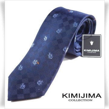 新品1円～★定価1.7万 KIMIJIMA COLLECTION 君島 キミジマ コレクション 日本製 シルク絹100％ネクタイ 織柄 正規店本物 ◆4794◆