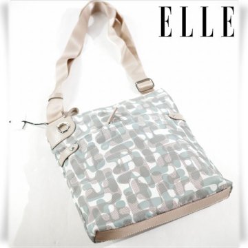 新品1円～★ELLE エル 女性用 レディース 軽量 斜め掛け可能 ショルダーバッグ プリモア グラフィカルプリント 正規店本物 ◆B2392◆