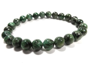 g1000円★【エメラルド】緑玉☆天然石ブレスレットS★7.5mm 定価1.4万円