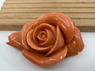 【0137】珊瑚　サンゴ　ブローチ　帯留め　43g ヴィンテージ アクセサリー