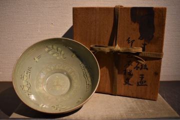 【GE】R578◆李朝・高麗コレクター放出品◆《大名品》時代 高麗青磁象嵌鉢/中国古玩 朝鮮美術 碗 骨董品 時代品 美術品 古美術品 韓国 