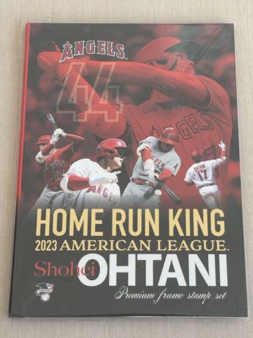 【1円スタート】大谷翔平 2023 ア・リーグ ホームラン王 記念 プレミアムフレーム切手セット｜ANGELS｜コレクション必須｜即決なし