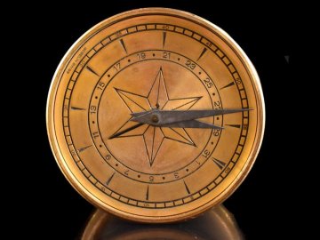 【雲】某収集家買取品 時代 真鍮 アンティーク GOBELIN SWISS 航海 コンパス 方位磁針 古美術品(羅針盤 方位磁石)Y8017 OTbnji