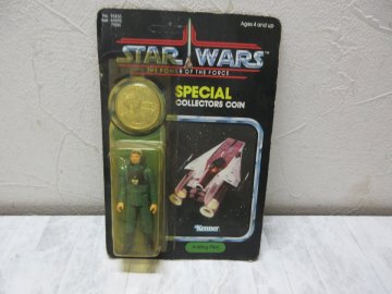 1円 未開封 Kenner STAR WARS スターウォーズ A-Wing Pilot Figure コイン付 フィギュア SPECIAL COLLECTORS COIN ケナー 【星見】